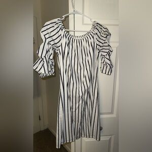 J.B.S. Black and White Striped Dress